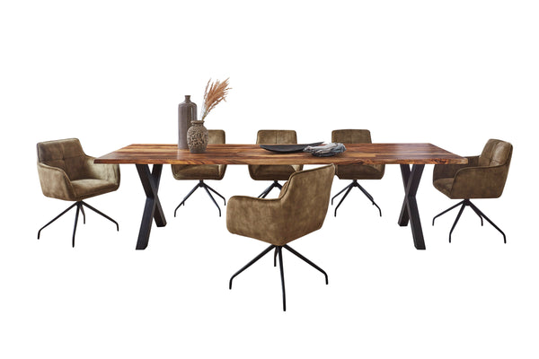 #sheeshamnaturfarbenlackiert #260x100 #x-gestellschwarz