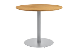 #eichenaturfarbengeölt #100x100 #säulen-gestellrundsilber