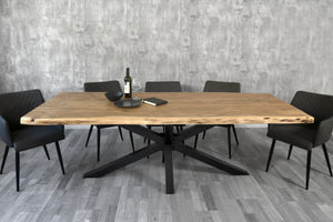 #akazienaturfarben #260x100 #spider-gestellschwarz