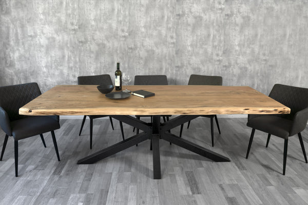 #akazienaturfarben #260x100 #spider-gestellschwarz