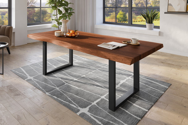 #nussbaumfarben #240x110 #u-gestellschwarz