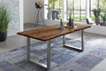 #nussbaumfarben #180x90 #u-gestellsilber
