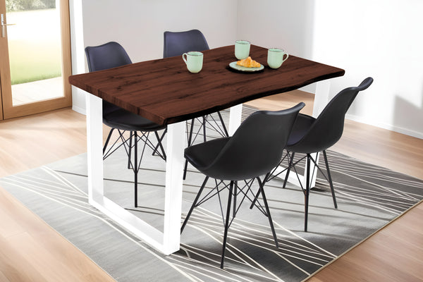 #nussbaumfarben #140x80 #u-gestellweiß