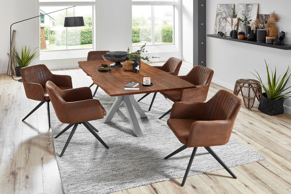 #nussbaumfarben #220x100 #spider-gestellsilber