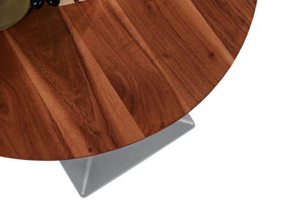 #akazienussbaumfarben #60x60 #säulen-gestelleckigsilber