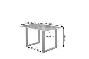 #naturfarben #180x90 #u-gestellsilber