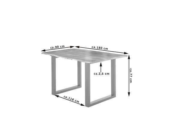 #naturfarben #180x90 #u-gestellsilber