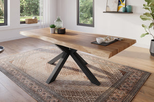 #akazienaturfarben #220x100 #spider-gestellschwarz