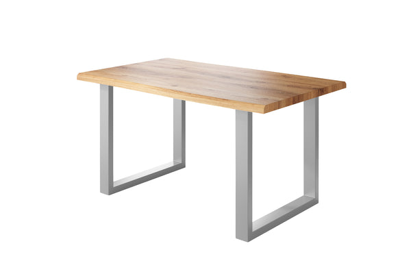 #holzwildeiche-optik #140x80 #u-gestellsilber