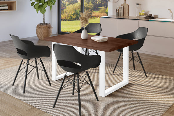 #holznussbaum-optik #140x80 #u-gestellweiß
