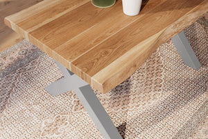 #akazienaturfarben #140x80 #x-gestellsilber