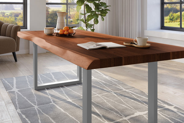 #nussbaumfarben #240x110 #u-gestellsilber
