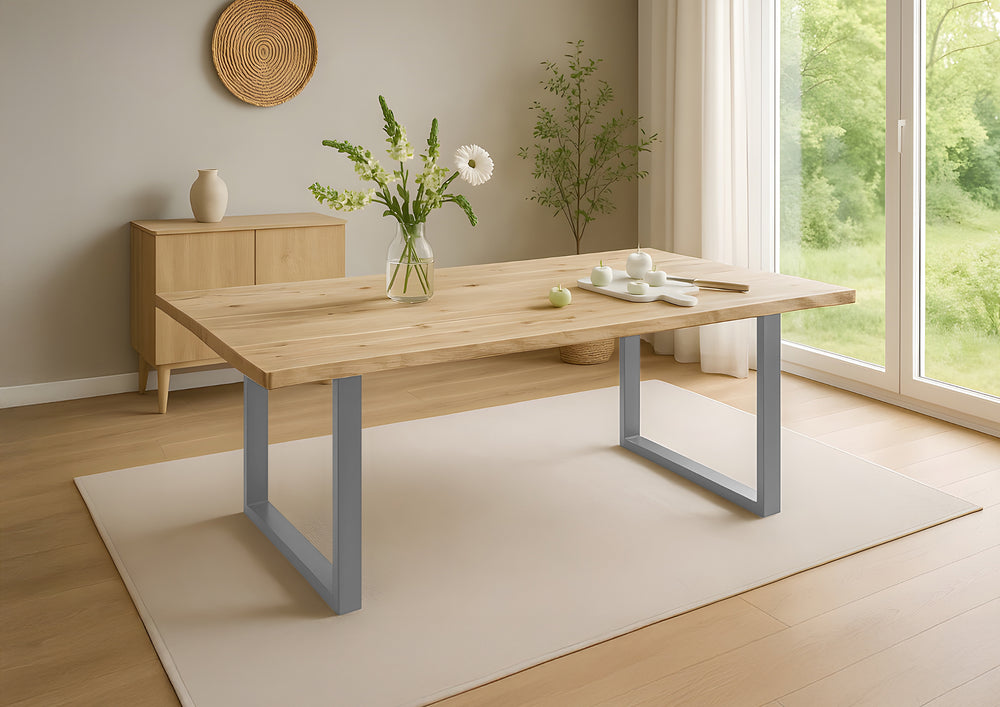 #naturfarbenlackiert #180x90 #u-gestellsilber