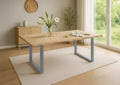 #naturfarbenlackiert #180x90 #u-gestellsilber