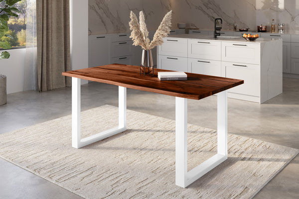#nussbaumfarben #160x85 #u-gestellweiß