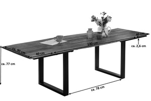 #nussbaumfarben #140(220)x90 #u-gestellschwarz