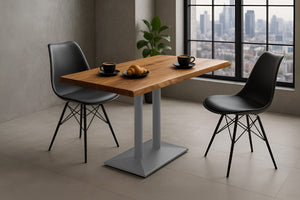 #akazienaturfarben #100x60 #säulen-gestellsilber