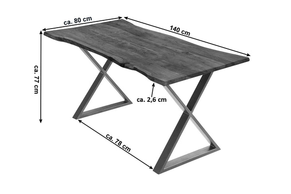 #nussbaumfarben #140x80 #x-gestelledelstahl
