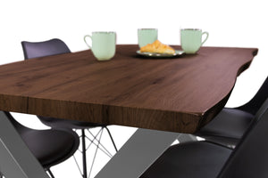 #nussbaumfarben #140x80 #x-gestellsilber