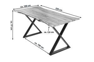 #naturfarben #220x100 #x-gestellschwarz