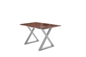 #nussbaumfarben #140x80 #x-gestellsilber