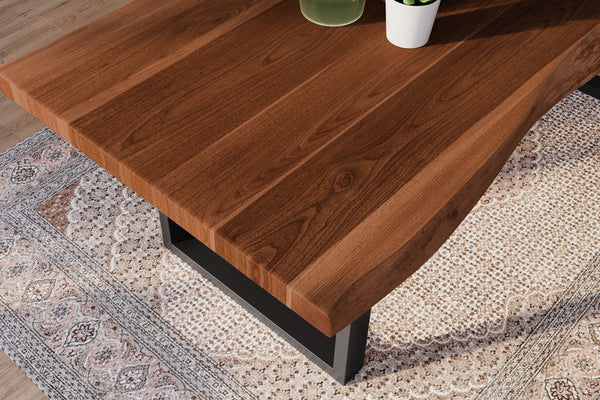 #akazienussbaumfarben #220x100 #u-gestellschwarz
