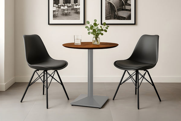 #akazienussbaumfarben #60x60 #säulen-gestelleckigsilber
