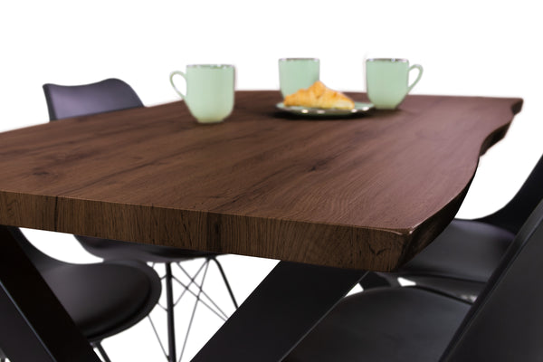 #nussbaumfarben #140x80 #x-gestellschwarz
