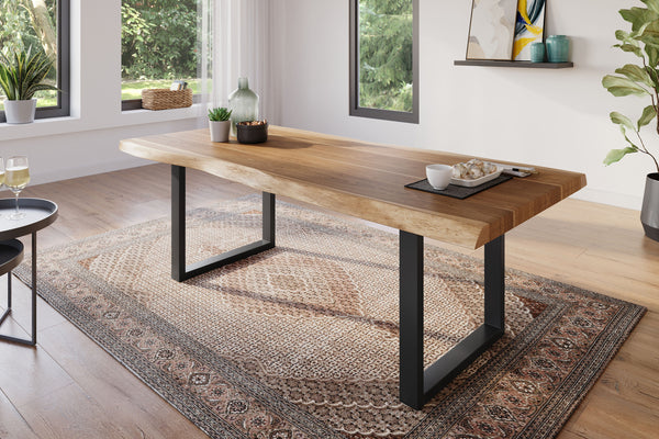 #akazienaturfarben #220x100 #u-gestellschwarz