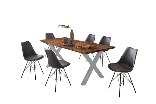 #nussbaumfarben #140x80 #x-gestellsilber