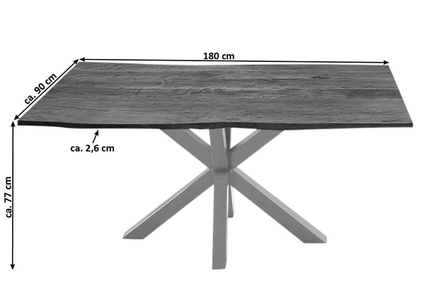 #nussbaumfarben #180x90 #spider-gestellsilber