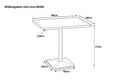 #akazienussbaumfarben #80x80 #säulen-gestelleckigsilber