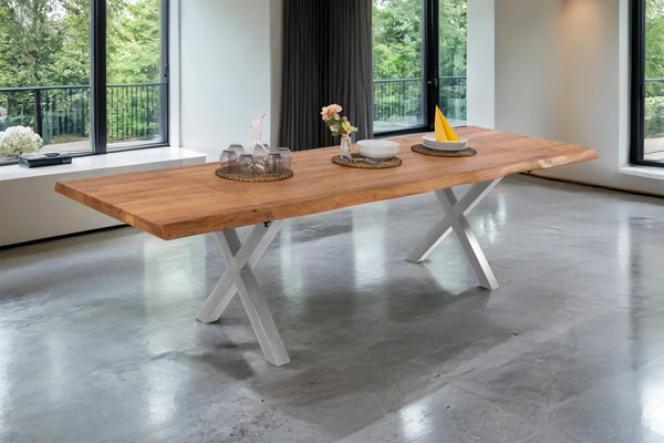 #naturfarben #180(280)x90 #x-gestellsilber