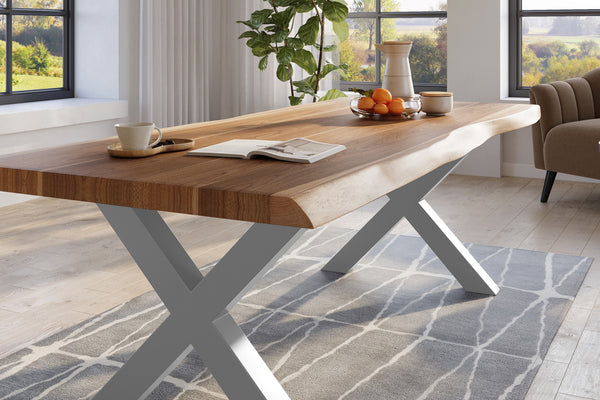 #naturfarben #220x110 #x-gestellsilber