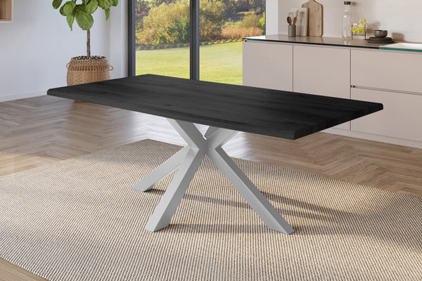 #holzgrau-optik #220x100 #spider-gestellsilber