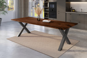 #nussbaumfarben #260x100 #x-gestellschwarz