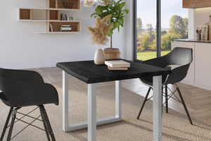 #holzgrau-optik #80x80 #u-gestellsilber