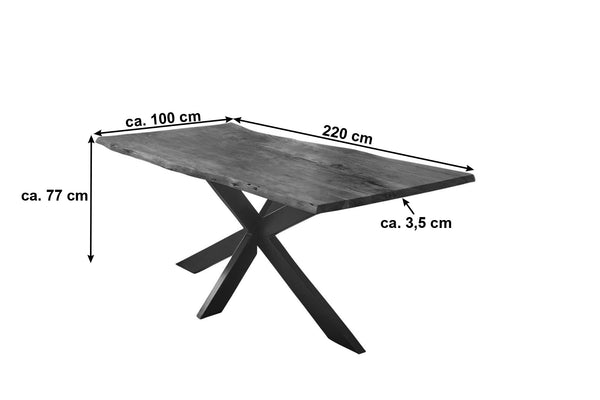 #nussbaumfarben #220x100 #spider-gestellschwarz