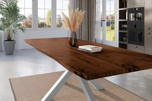 #nussbaumfarben #240x100 #spider-gestellsilber