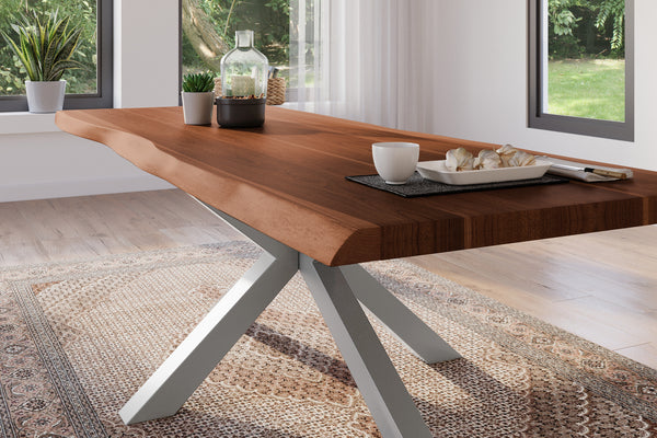 #akazienussbaumfarben #280x100 #spider-gestellsilber
