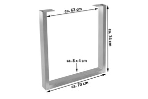 #silber #u-form #u-gestellschwarz