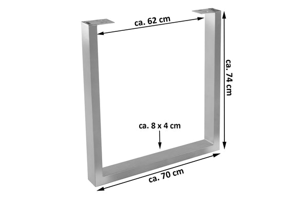 #silber #u-form #u-gestellschwarz