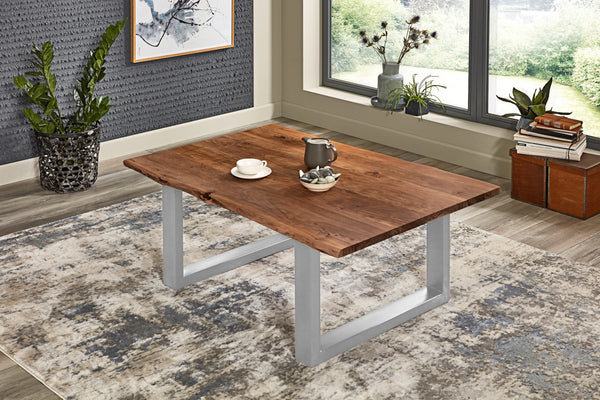 #nussbaumfarben #130x75 #u-gestellsilber