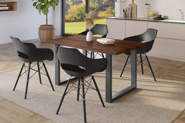 #holznussbaum-optik #120x80 #u-gestellschwarz