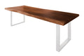 #akazienussbaumfarben #240x100 #u-gestellweiß