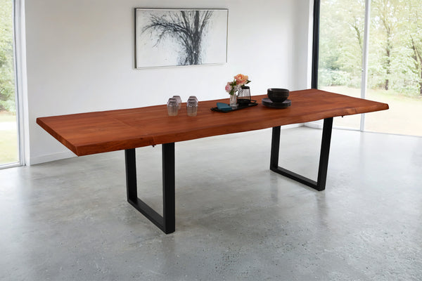 #nussbaumfarben #140(220)x90 #u-gestellschwarz