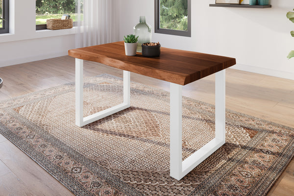 #akazienussbaumfarben #120x80 #u-gestellweiß
