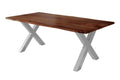 #nussbaumfarben #180x90 #x-gestellsilber