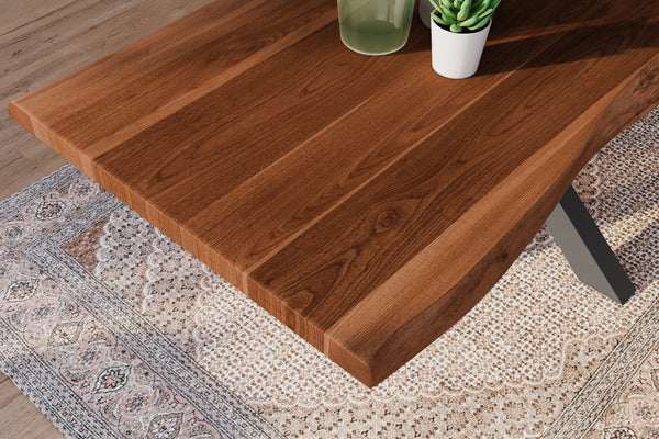 #akazienussbaumfarben #220x100 #spider-gestellschwarz