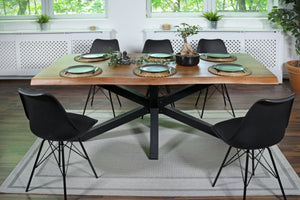 #akazienussbaumfarben #220x100 #spider-gestellschwarz